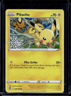 2022 Pokemon SWSH Silver Tempest Pikachu Promos Holo #049/195 - Image 1