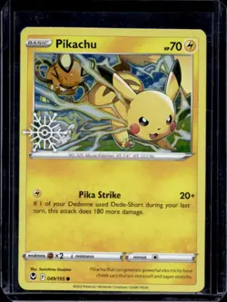 2022 Pokemon SWSH Silver Tempest Pikachu Promos Holo #049/195 - Image 1