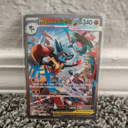 Pokemon Mega Lucario EX 179/132 Me01 Mega Evolution Secret Rare Holo 340 HP - Image 1