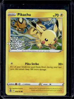 2022 Pokemon SWSH Silver Tempest Pikachu Promos Holo #049/195 - Image 1