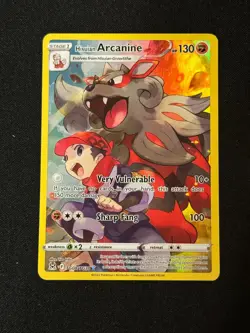 Pokemon TCG Hisuian Arcanine TG08/TG30 Holo Lost Origin Trainer Gallery NM - Image 1