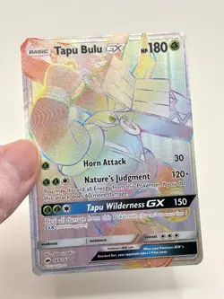 Pokemon TCG Tapu Bulu GX Rainbow Secret Rare 149/147 Burning Shadows Near Mint - Image 2