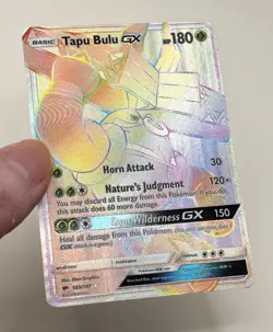 Pokemon TCG Tapu Bulu GX Rainbow Secret Rare 149/147 Burning Shadows Near Mint - Image 3