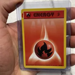 Pokemon TCG Fire Energy Base Set 2 126/130 Regular Unlimited Common LP+ Vintage - Image 1