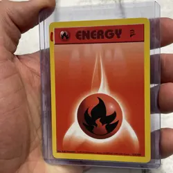 Pokemon TCG Fire Energy Base Set 2 126/130 Regular Unlimited Common LP+ Vintage - Image 2