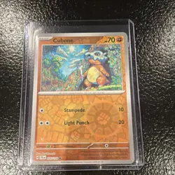 Pokemon Cubone 076/159 Sv09: Journey Together Reverse Holo Common Basic 70 HP - Image 1