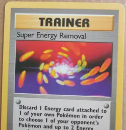 Super Energy Removal 108/130 Rare Non-Holo Base 2 Set Pokemon Trainer NM/LP - Image 2