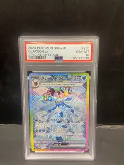 2024 Pokemon Terastal Fest EX Glaceon EX #206 Japanese SAR PSA 10 GEM MINT - Image 1