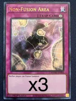 3X Yugioh Non-Fusion Area MAMA-EN095 Ultra Rare 1st Edition NM - Image 1
