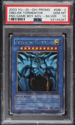 YUGIOH GBI-002 OBELISK THE TORMENTOR SECRET RARE HOLO PSA 10 GEM MINT #43144287 - Image 1