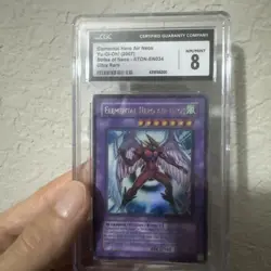 YuGiOh YGO GRADED 2007 STON ELEMENTAL HERO AIR NEOS Ultra Rare MINT 8 CGC - Image 1