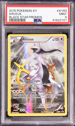 PSA 9 2015 Pokemon XY #XY83 ARCEUS Black Star Promo Mint TCG Card Rare Full Art - Image 1