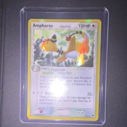 Pokemon Ampharos Delta Species EX Dragon Frontiers 1/101 120 HP Holo Rare Card - Image 1