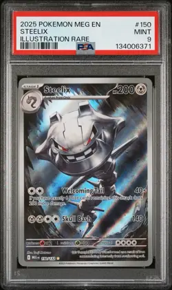 Steelix 150/132 Illustration Rare Pokemon TCG Mega Evolution Card Psa 9 - Image 1