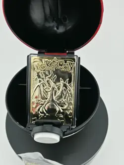 Near Mint! 23K Gold Plated CHARIZARD Trading Card 1999 Burger King Pokemon Ball - Image 2