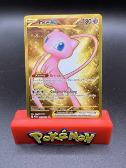 Mew EX 151 UPC Shiny Gold Metal Card Promo 205/165 MEW EN 2023 Pokemon - NM - Image 1
