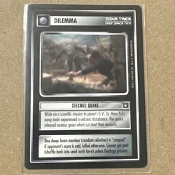 Star Trek CCG 1E Deep Space Nine SEISMIC QUAKE Rare Card NEVER PLAYED - Image 1