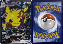 Tanjirou Pikachu Demon Slayer Cosplay Pokemon TCG YWGS Custom Fan Art Holo Card - Image 2