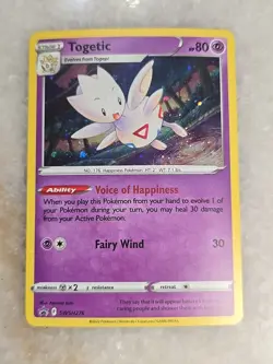 Pokemon Togetic HOLO SWSH276 HD SPIRAL SWIRL - Black Star Promo Card Pack Fresh - Image 1