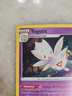 Pokemon Togetic HOLO SWSH276 HD SPIRAL SWIRL - Black Star Promo Card Pack Fresh - Image 2