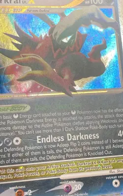 Darkrai LV. X Black Star Promo Pokemon (2008) Spring Collector's Tin #DP19 - Image 2