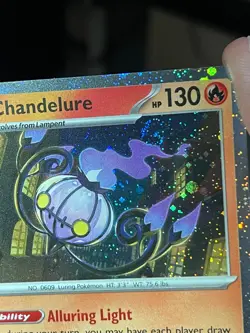 POKEMON CHANDELURE 038/167 RARE COSMOS HOLO WITH SWIRL TWILIGHT MASQUERADE NM - Image 5