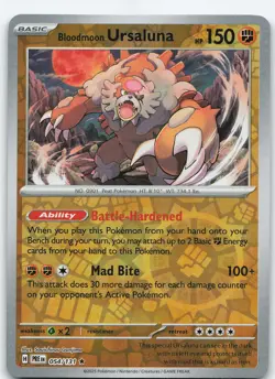Bloodmoon Ursaluna 054/131 Rare Reverse Holo SV: Prismatic Evolutions NM Pokemon - Image 1