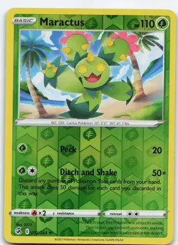 Maractus 012/264 Rare Reverse Holo SWSH08: Fusion Strike NM Pokemon - Image 1