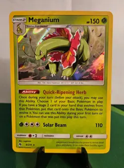 Meganium Holo Rare Pokemon Card Lost Thunder LP Condition - Image 1