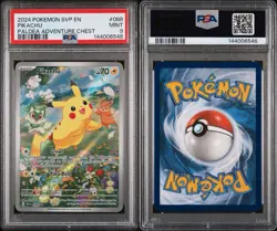 2024 POKEMON SVP EN-SV BLACK STAR PROMO PALDEA ADVENTURE CHEST PIKACHU PSA 9 - Image 3