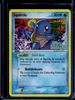 2006 Pokemon EX Crystal Guardians Squirtle Reverse Holo #64/100 - Image 1