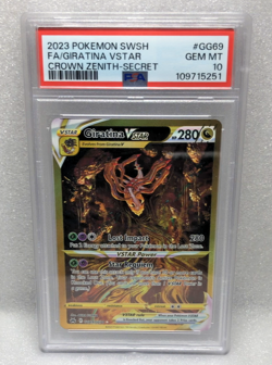 2023 Pokemon SWSH Crown Zenith Secret #GG69 FA/ Giratina VSTAR PSA 10 - Image 1