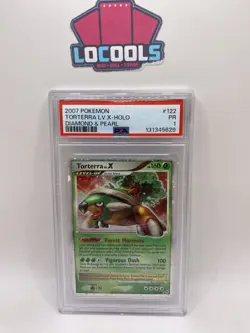 2007 Pokemon Torterra Lv. X Holo #122 Diamond & Pearl PSA 1 PR - Image 1