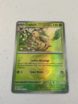 Leafeon (Master Ball Pattern) 005/131 Prismatic Evolutions Holo Pokemon - Image 1