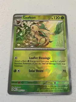 Leafeon (Master Ball Pattern) 005/131 Prismatic Evolutions Holo Pokemon - Image 3