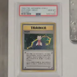 Pokemon Giovanni Holo Trainer Japanese Gym 2 PSA 10 1999 Card - Image 1