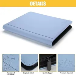 Pokemon Laser Engraved 9 Pocket Squirtile Evo Line Top Loader Binder - Image 1