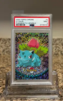 Ivysaur Topps Chrome Sparkle #2 Pokemon PSA 9 MINT Clean Slab - Image 1
