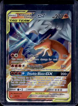 2019 Pokemon SM Unbroken Bonds Reshiram Charizard Tag Team Holo #20/214 - Image 1