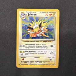 *No Symbol Error* Pokemon TCG English LP/NM Jolteon 4/64 Jungle Holo Rare Card - Image 1