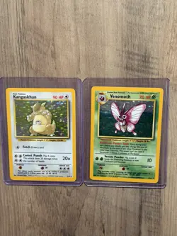 Pokemon TCG Jungle No Symbol Error 2 Card Holo Lot - Kangaskhan + Venomoth WOTC - Image 1