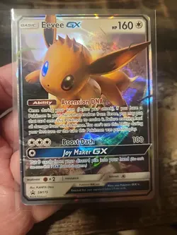 Pokemon Eevee GX SM175 Sun & Moon Black Star Promo Holo Card LP - Image 1