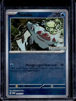 2024 Pokemon Indonesia Totodile Promo Card Stamped Paradoks Andalan #099/SV-P - Image 1