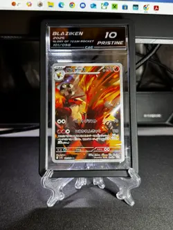 CAG 10 Pristine Blaziken AR 101/098 Pokemon Card Glory of the Rocket Gang - Image 1