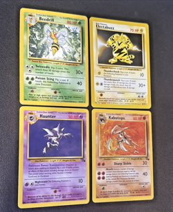 Vintage Pokemon 4 Card Lot Non-Holo Rares Base &Fossil Set Cards - LP/MP - Image 4