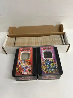 Lot of YU-GI-OH! Trading Cards in 2 Tins & 1 Storage Box - Image 1