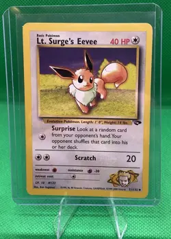 Lt. Surge’s Eevee - Gym Challenge (G2) Unlimited Pokemon Trading Card Regular - Image 1