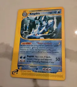 Pokemon TCG Kingdra 19/147 Aquapolis Rare Vintage E-Reader Card LP Vintage - Image 1