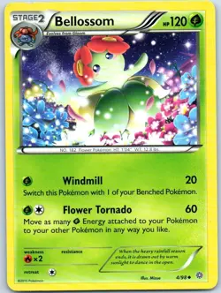 Bellossom 2015 4/98 Uncommon Pokemon Trading Card Regular - Image 1