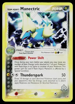 Pokemon Card - Team Aqua's Manectric Team Magma vs Aqua 4/95 Reverse Holo Rare - Image 1